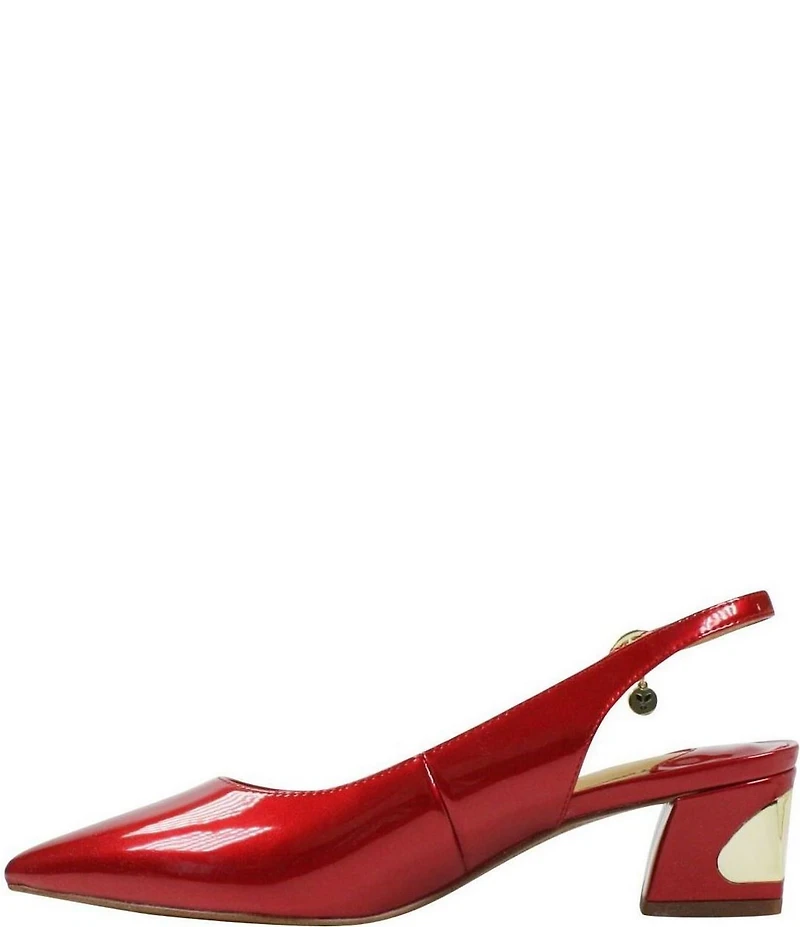 J. Renee Shayanne Patent Slingback Pumps