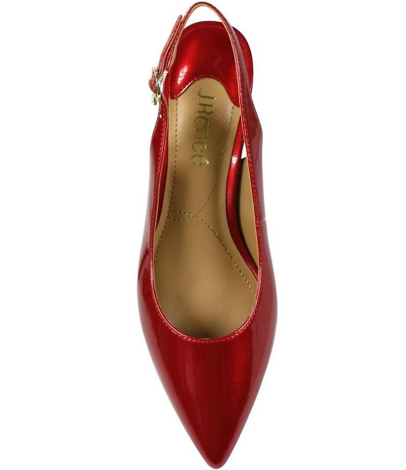 J. Renee Shayanne Patent Slingback Pumps