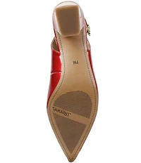 J. Renee Shayanne Patent Slingback Pumps