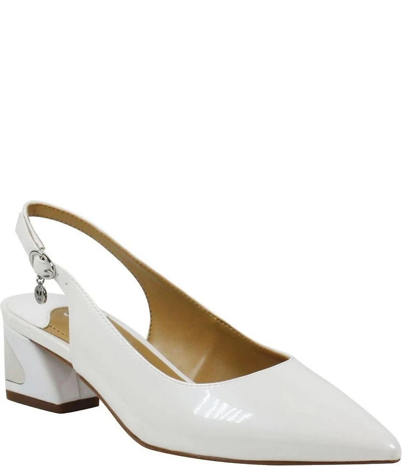 J. Renee Shayanne Patent Slingback Pumps