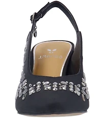 J. Renee Solara Dance Glitter Rhinestone Slingback Pumps