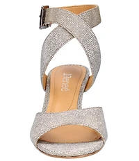 J. Renee Soncino Glitter Fabric Ankle Strap Dress Sandals