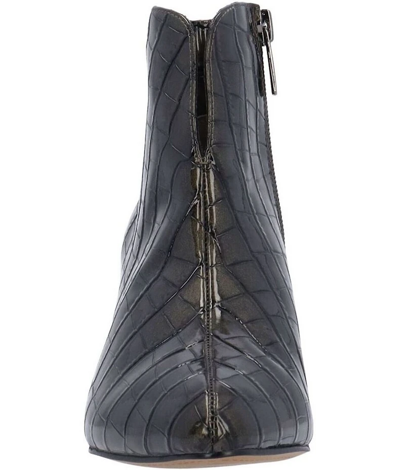 J. Renee Tatum Croco Embossed Patent Dress Booties
