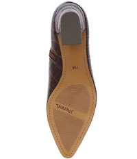 J. Renee Tatum Croco Embossed Patent Dress Booties