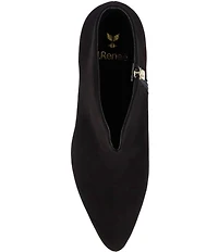 J. Renee Tatum Microsuede Gold Heel Booties