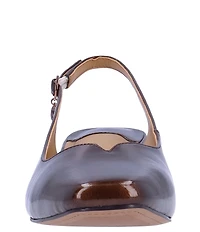 J. Renee Taveta Patent Slingback Pumps
