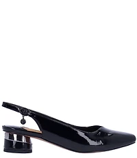 J. Renee Taveta Patent Slingback Pumps