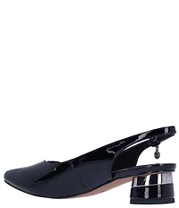 J. Renee Taveta Patent Slingback Pumps