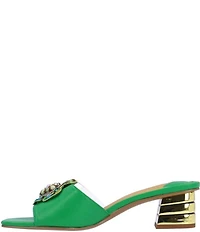 J. Renee Torti Clear Vinyl Turtle Ornament Dress Slide Sandals