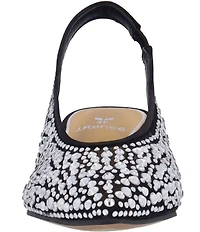 J. Renee Tressa Rhinestone Mesh Slingback Kitten Heel Dress Pumps