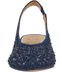 J. Renee Tressa Rhinestone Mesh Slingback Kitten Heel Dress Pumps