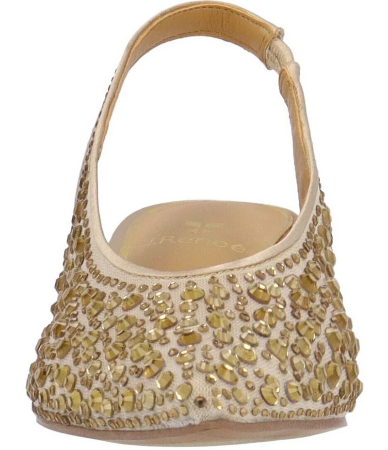 J. Renee Tressa Rhinestone Mesh Slingback Kitten Heel Dress Pumps