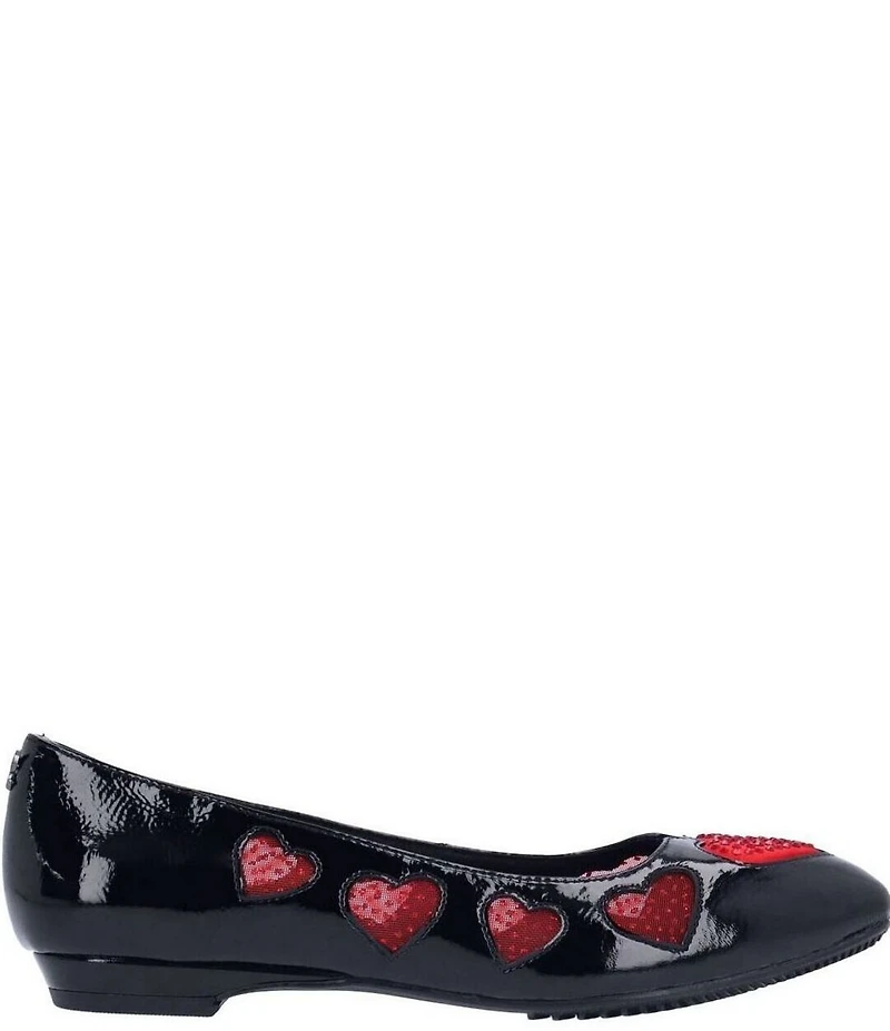 J. Renee Truelove Heart Patent Mesh Heart Flats