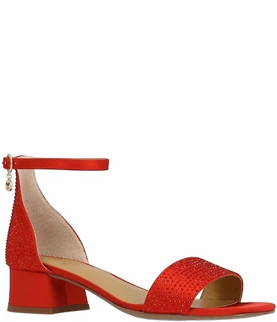 J. Renee Winsley Satin Rhinestone Dress Sandals