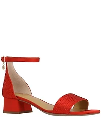 J. Renee Winsley Satin Rhinestone Dress Sandals