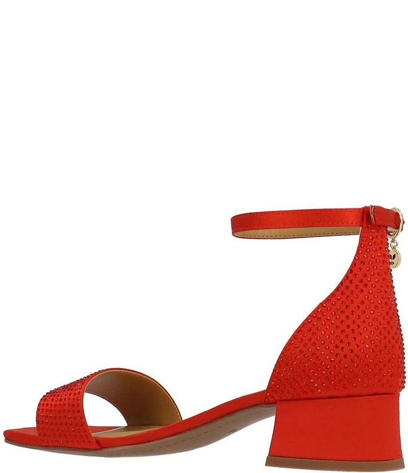 J. Renee Winsley Satin Rhinestone Dress Sandals
