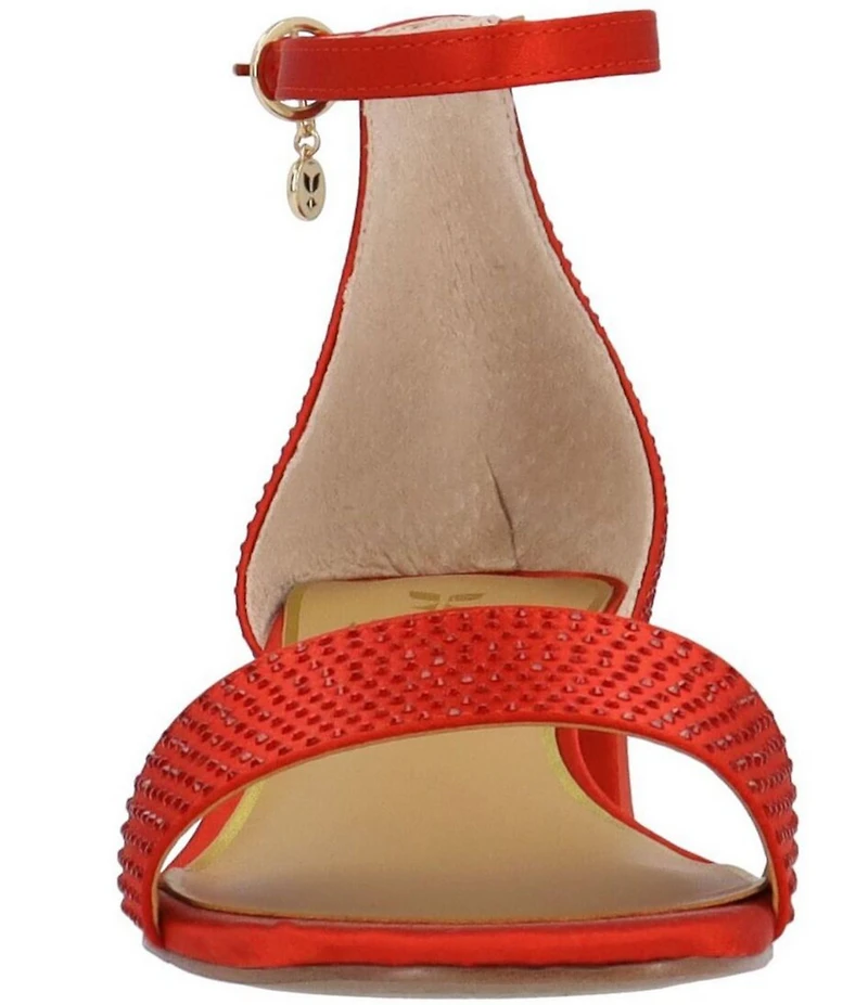 J. Renee Winsley Satin Rhinestone Dress Sandals