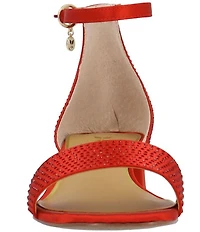 J. Renee Winsley Satin Rhinestone Dress Sandals