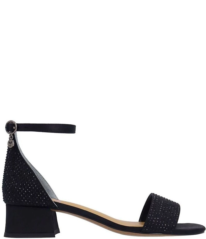 J. Renee Winsley Satin Rhinestone Dress Sandals