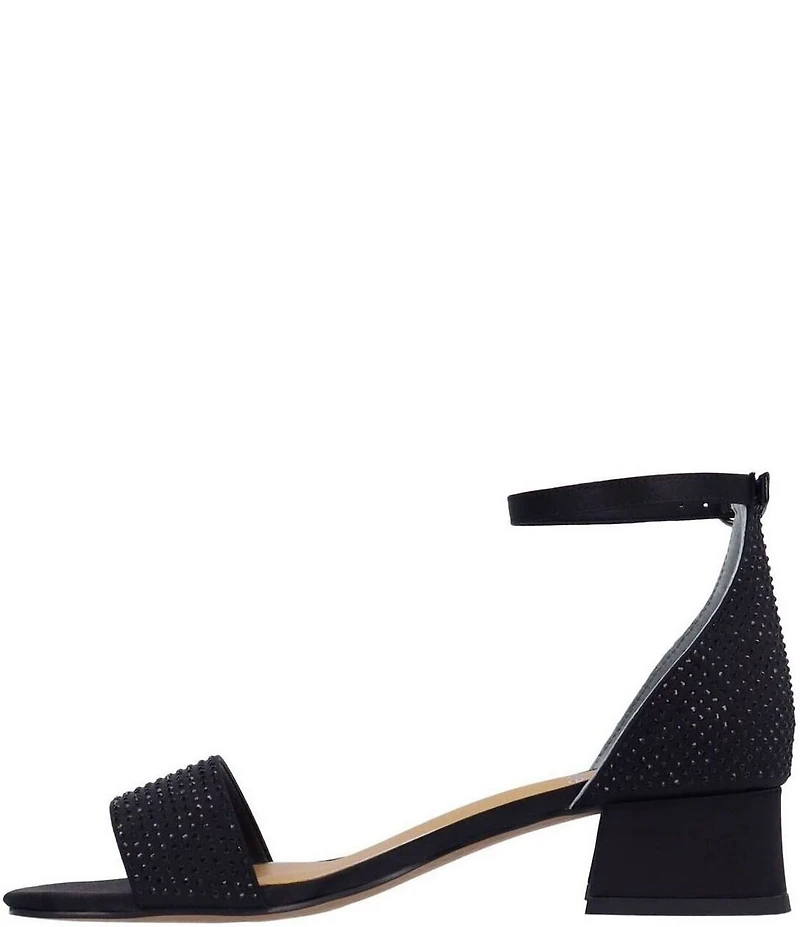J. Renee Winsley Satin Rhinestone Dress Sandals