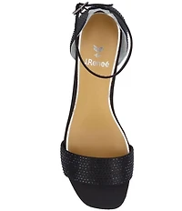 J. Renee Winsley Satin Rhinestone Dress Sandals