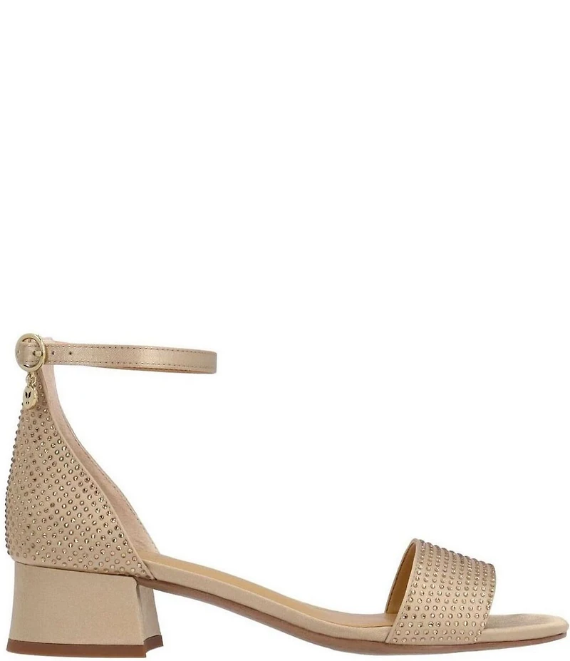 J. Renee Winsley Satin Rhinestone Dress Sandals