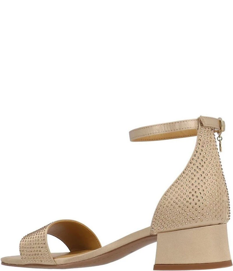 J. Renee Winsley Satin Rhinestone Dress Sandals