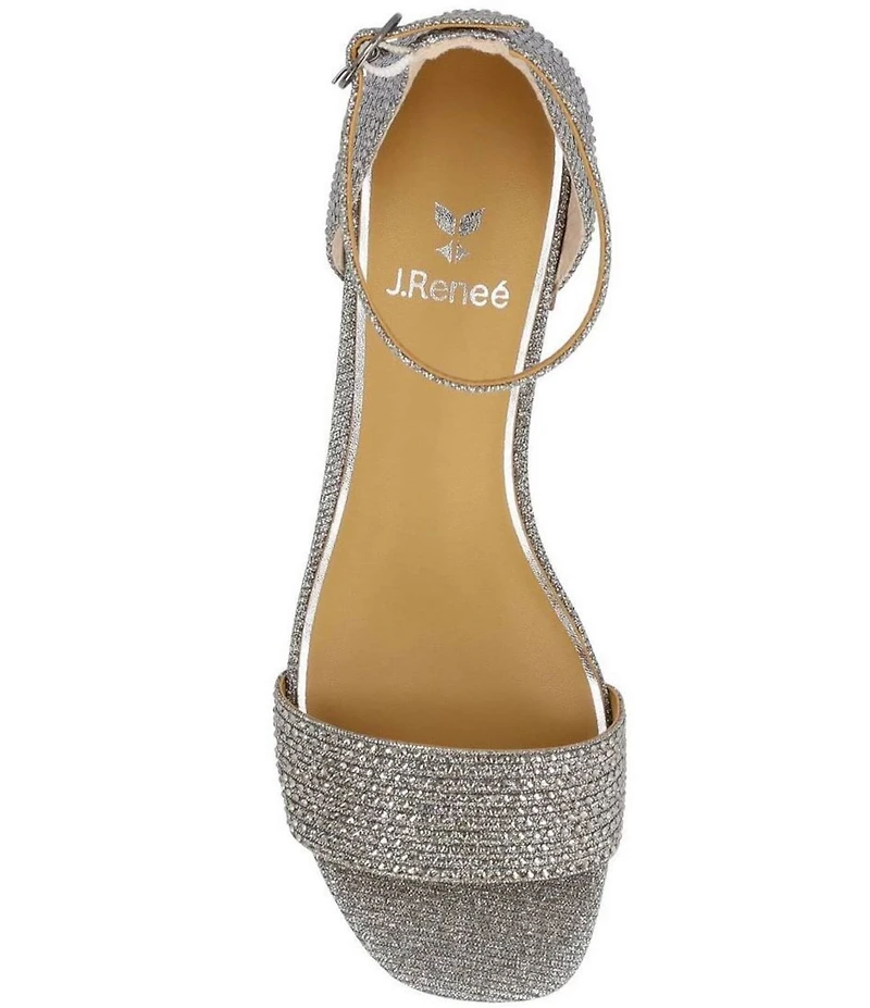 J. Renee Winsley Shimmer Rhinestone Dress Sandals