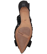 J. Renee Yazmine Fiesta Lace Detail Satin Bow Sling Pumps