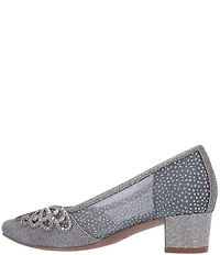 J. Renee Zofia Shimmer Mesh Rhinestone Butterfly Pumps