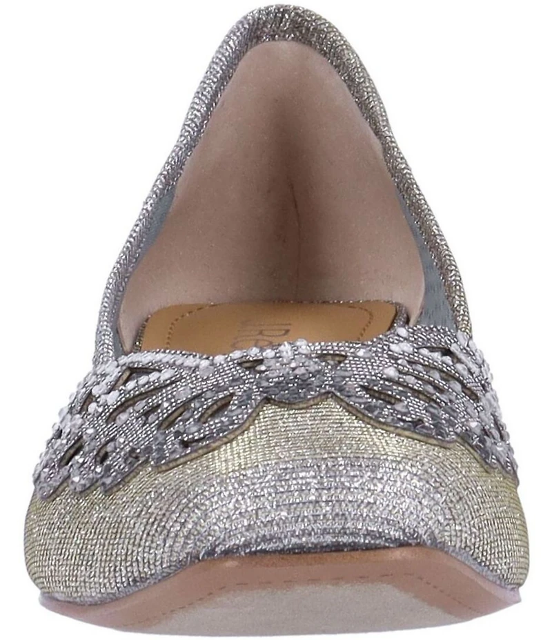 J. Renee Zofia Shimmer Mesh Rhinestone Butterfly Pumps
