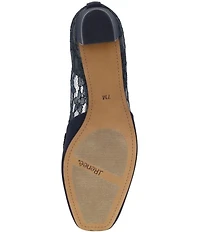 J. Renee Zofia Lace Rhinestone Block Heel Pumps