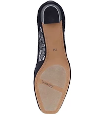 J. Renee Zofia Satin Lace Detail Rhinestone Butterfly Pumps