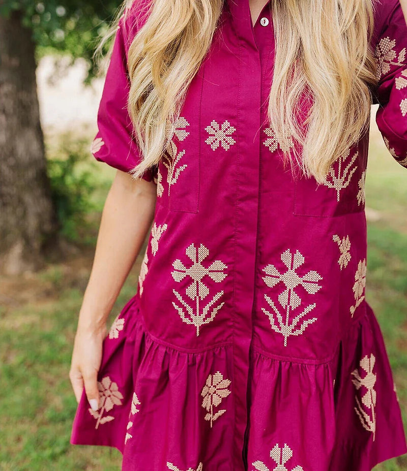 J.Marie Athena Puff Sleeve Dress
