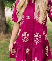 J.Marie Athena Puff Sleeve Dress