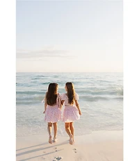 J.Marie Big Girls Adeline Floral Print Tiered Ruched Mini Skirt