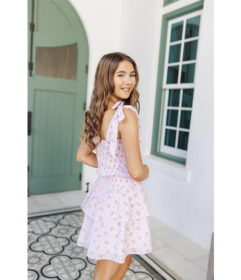 J.Marie Big Girls Adeline Tie Strap Dress