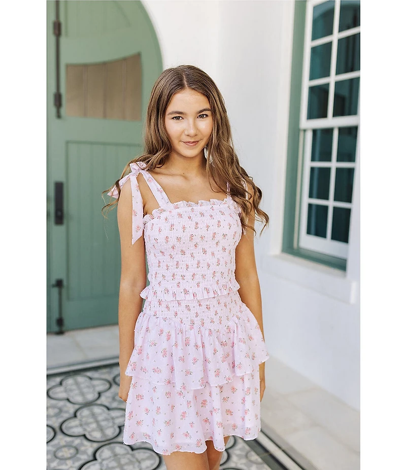 J.Marie Big Girls Adeline Tie Strap Dress