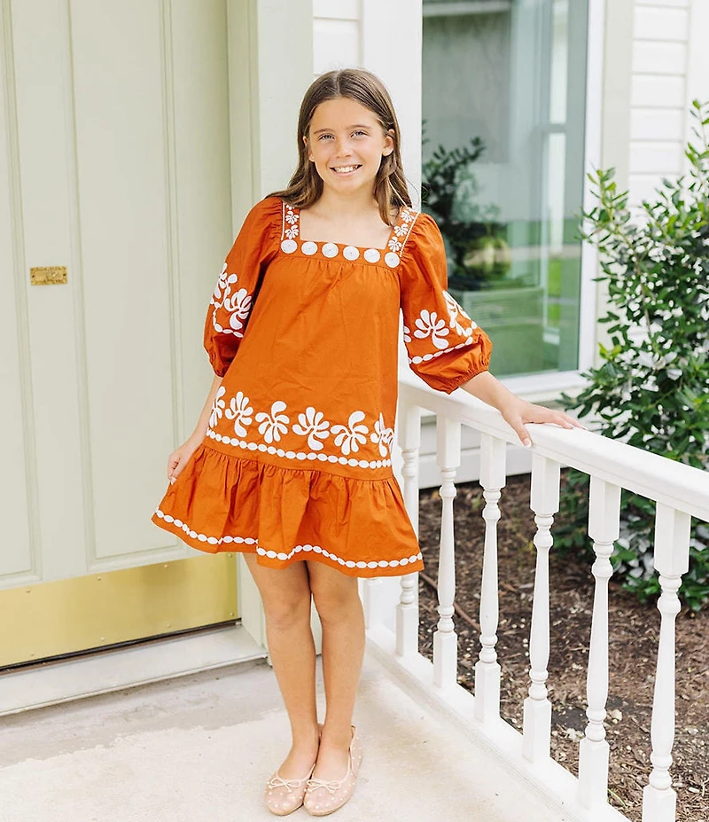 J.Marie Big Girls Amalia Embroidered Dress