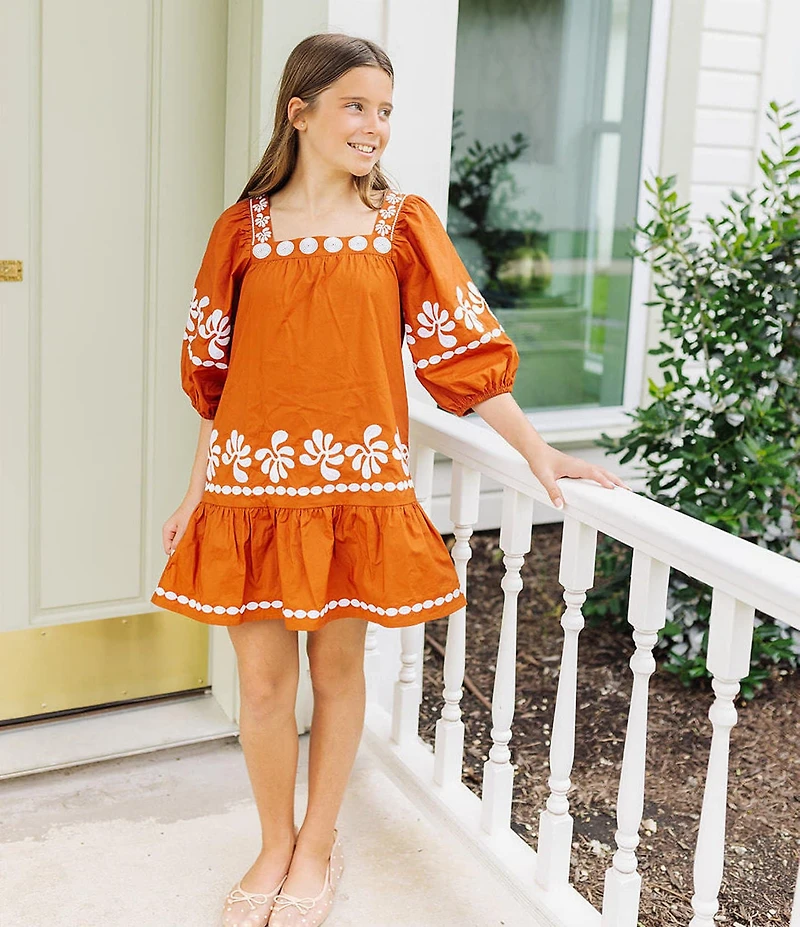 J.Marie Big Girls Amalia Embroidered Dress