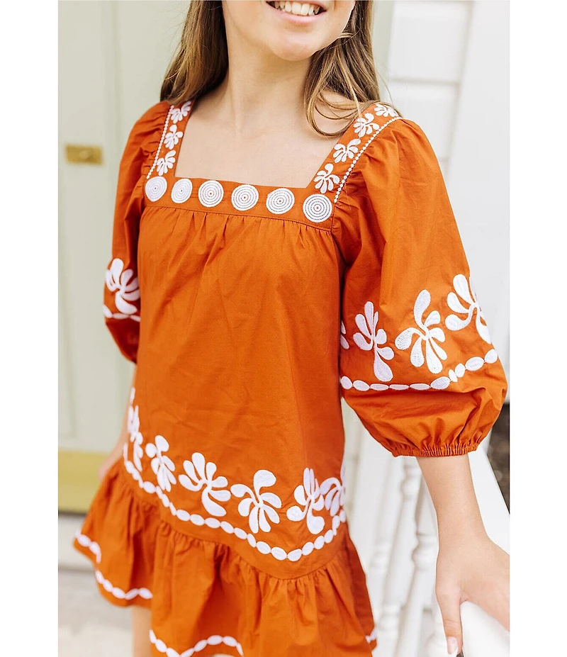 J.Marie Big Girls Amalia Embroidered Dress