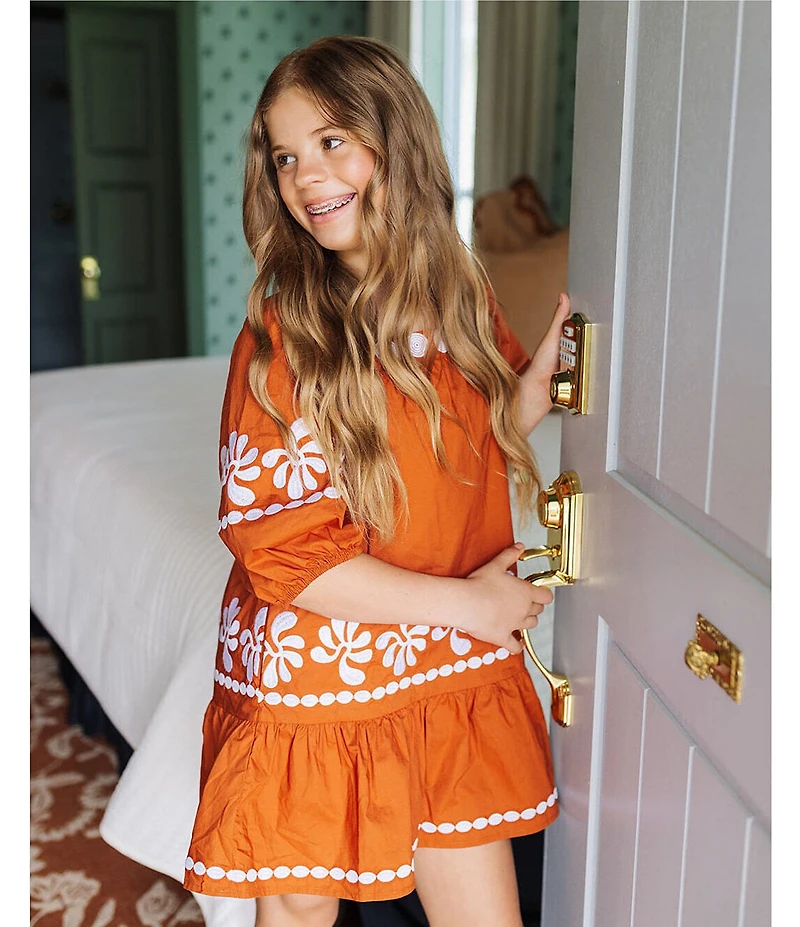 J.Marie Big Girls Amalia Embroidered Dress