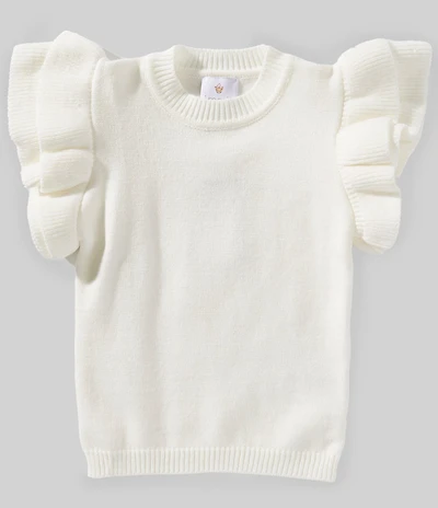 J.Marie Big Girls Annie White Sweater Top