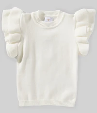 J.Marie Big Girls Annie White Sweater Top