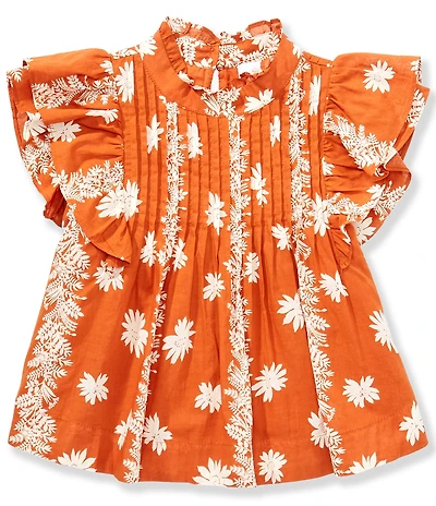 J.Marie Big Girls Aubrey Pleated Top