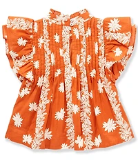 J.Marie Big Girls Aubrey Pleated Top