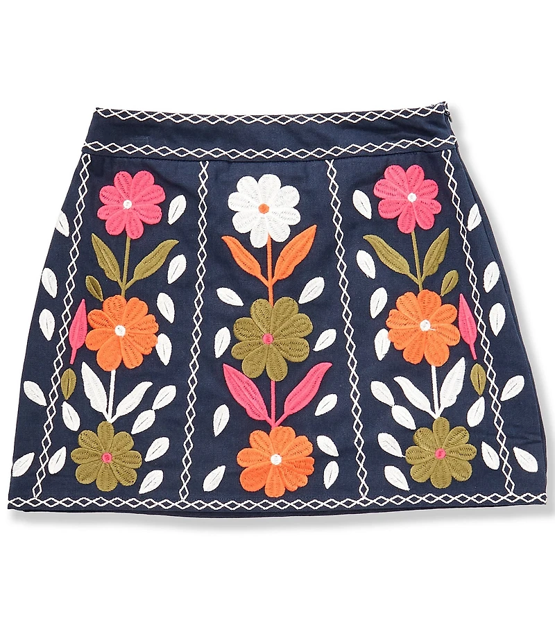 J.Marie Big Girls Embroidered Floral Cody Skirt