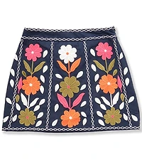 J.Marie Big Girls Embroidered Floral Cody Skirt
