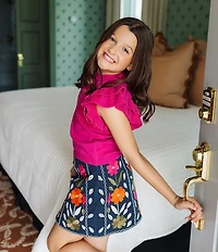 J.Marie Big Girls Embroidered Floral Cody Skirt