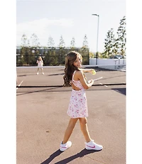 J.Marie Big Girls Ellie Floral Print Sleeveless Athletic Dress